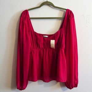Abercrombie & Fitch Vibrant Pink Blouse
